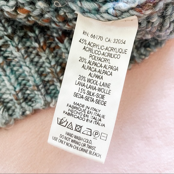 Moth by Anthropologie Funnel Pullover Knit Sweater in Blue and Green - Picture 6 of 8